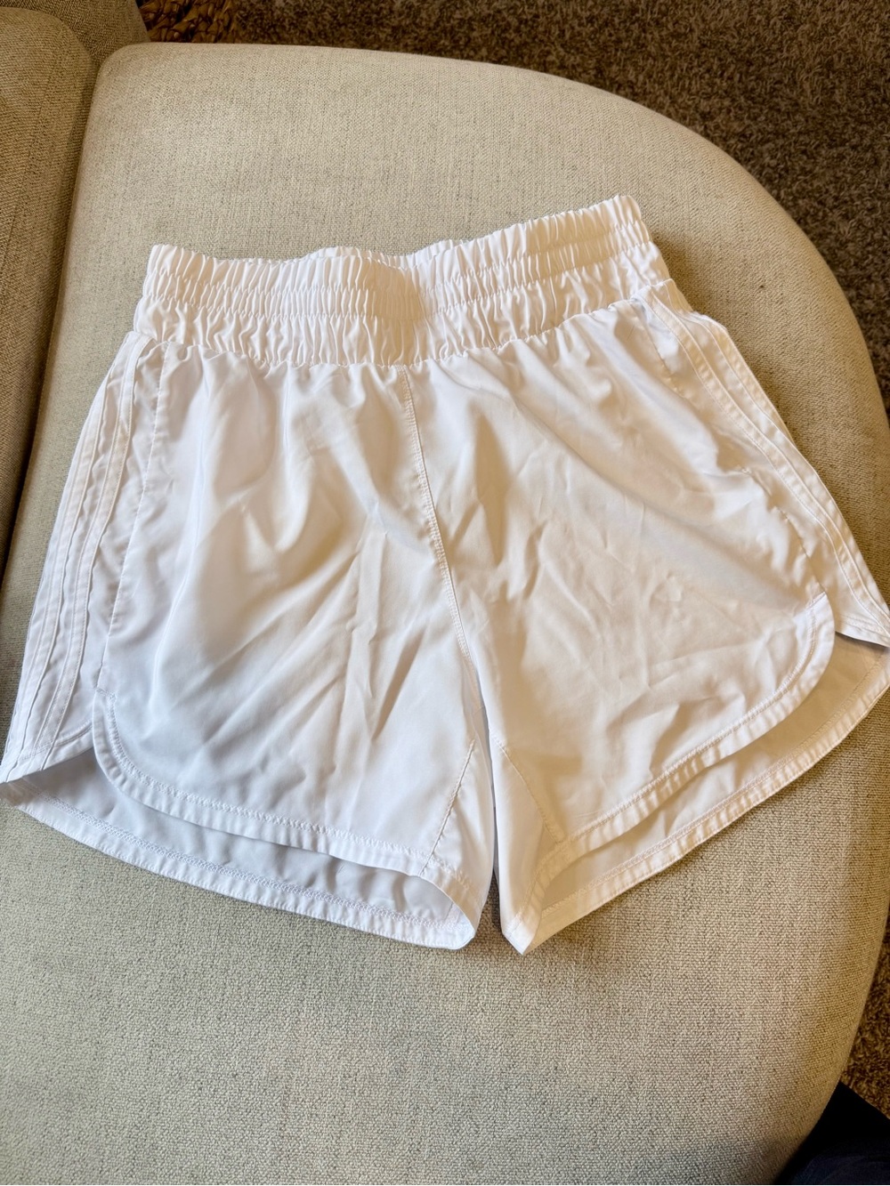 Adidas Womens’ White Athletic Shorts 5”